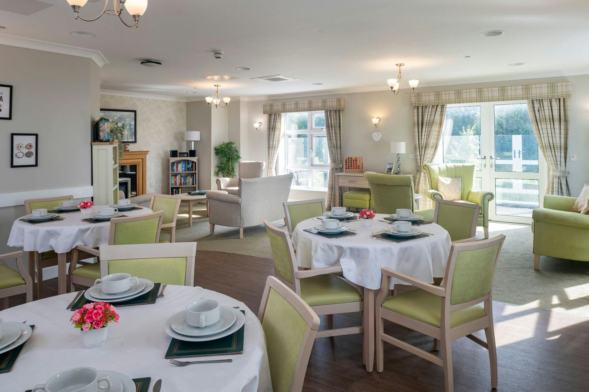 Dining area at Grace Care Home in Thornbury, South Gloucestershire