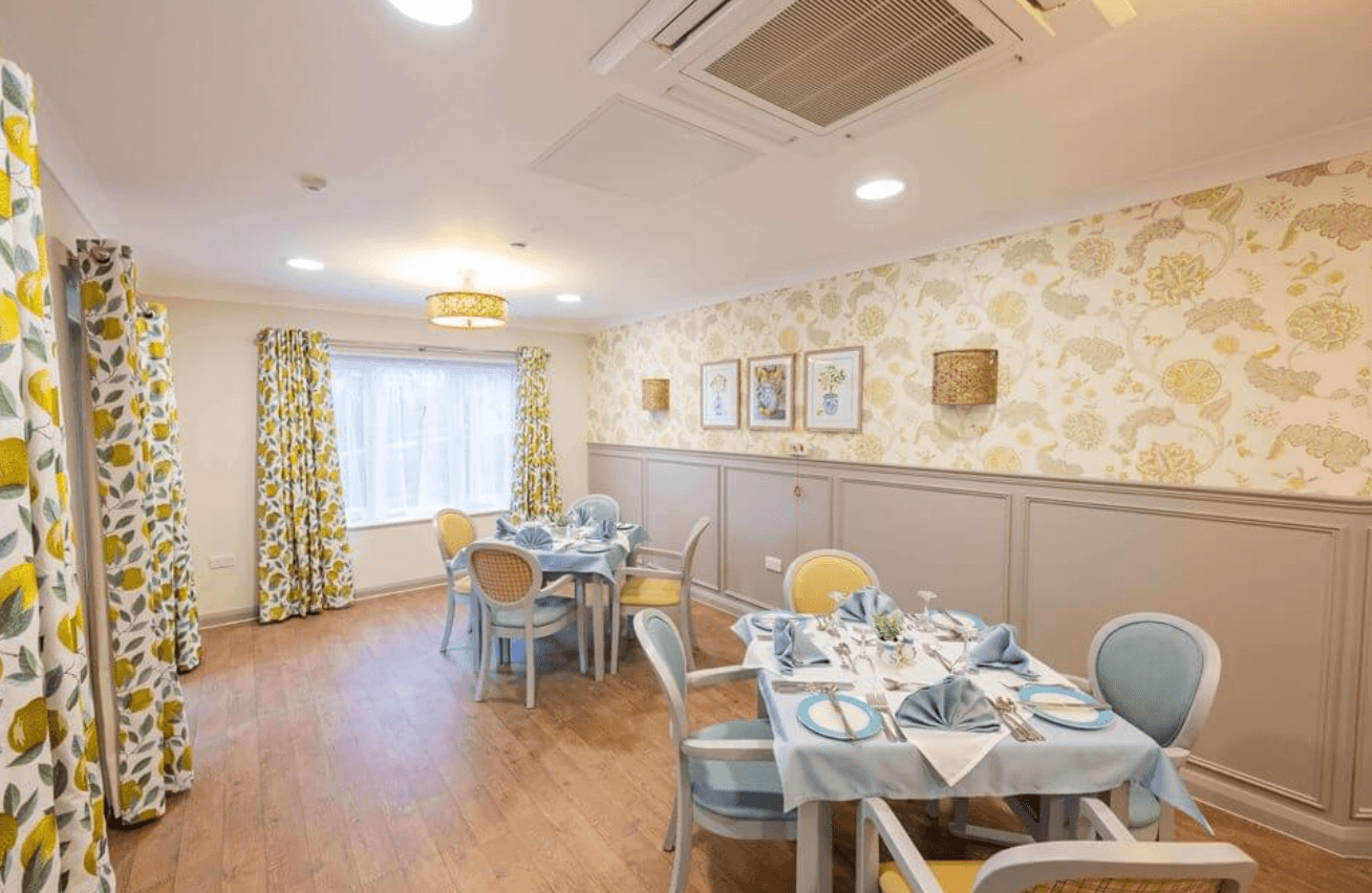 Dining Room at Oak Hill Mews Care Home in Market Harborough, Leicester