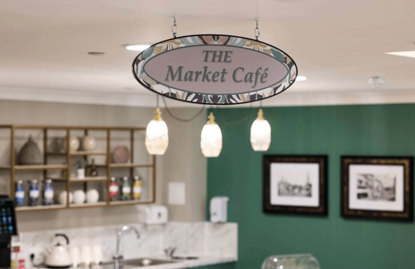 Cafe at Oak Hill Mews Care Home in Market Harborough, Leicester