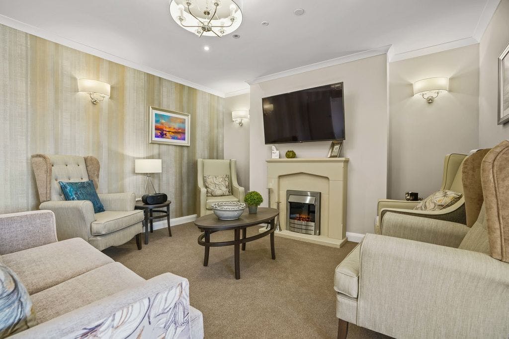 Lounge of Pear Tree House care home in Preston, Lancashire