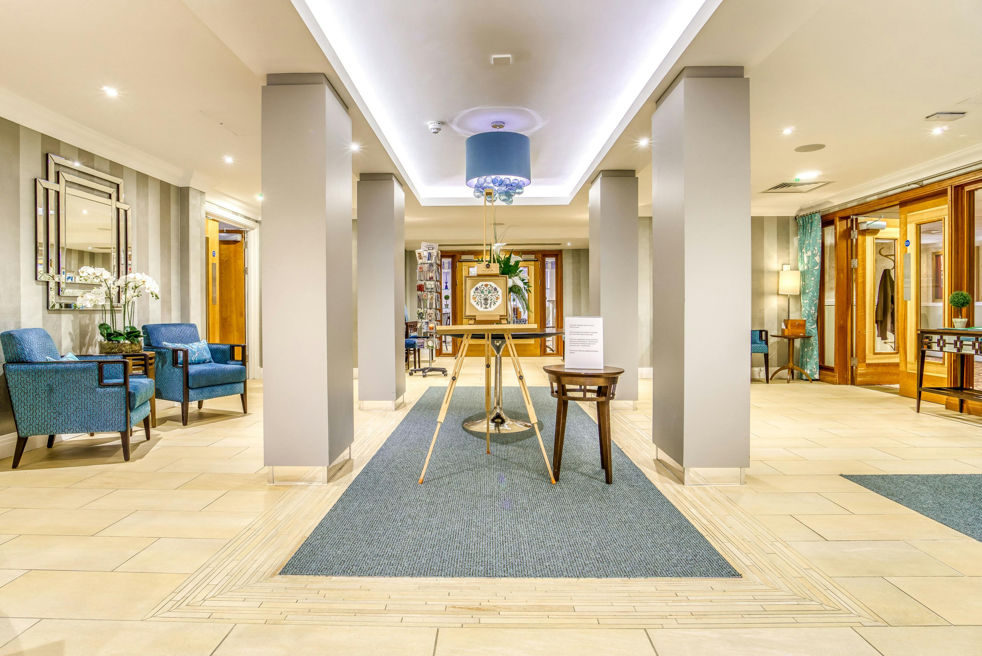 Reception of Painswick care home in Painswick, Gloucestershire