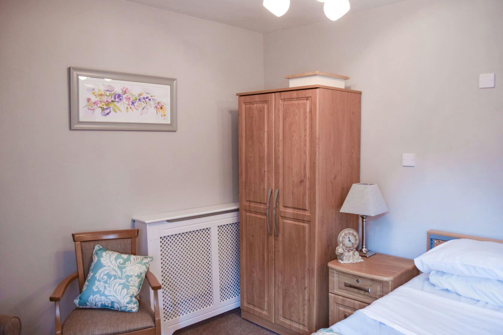 Bedroom of Park House care home in Bewdley, West Midlands