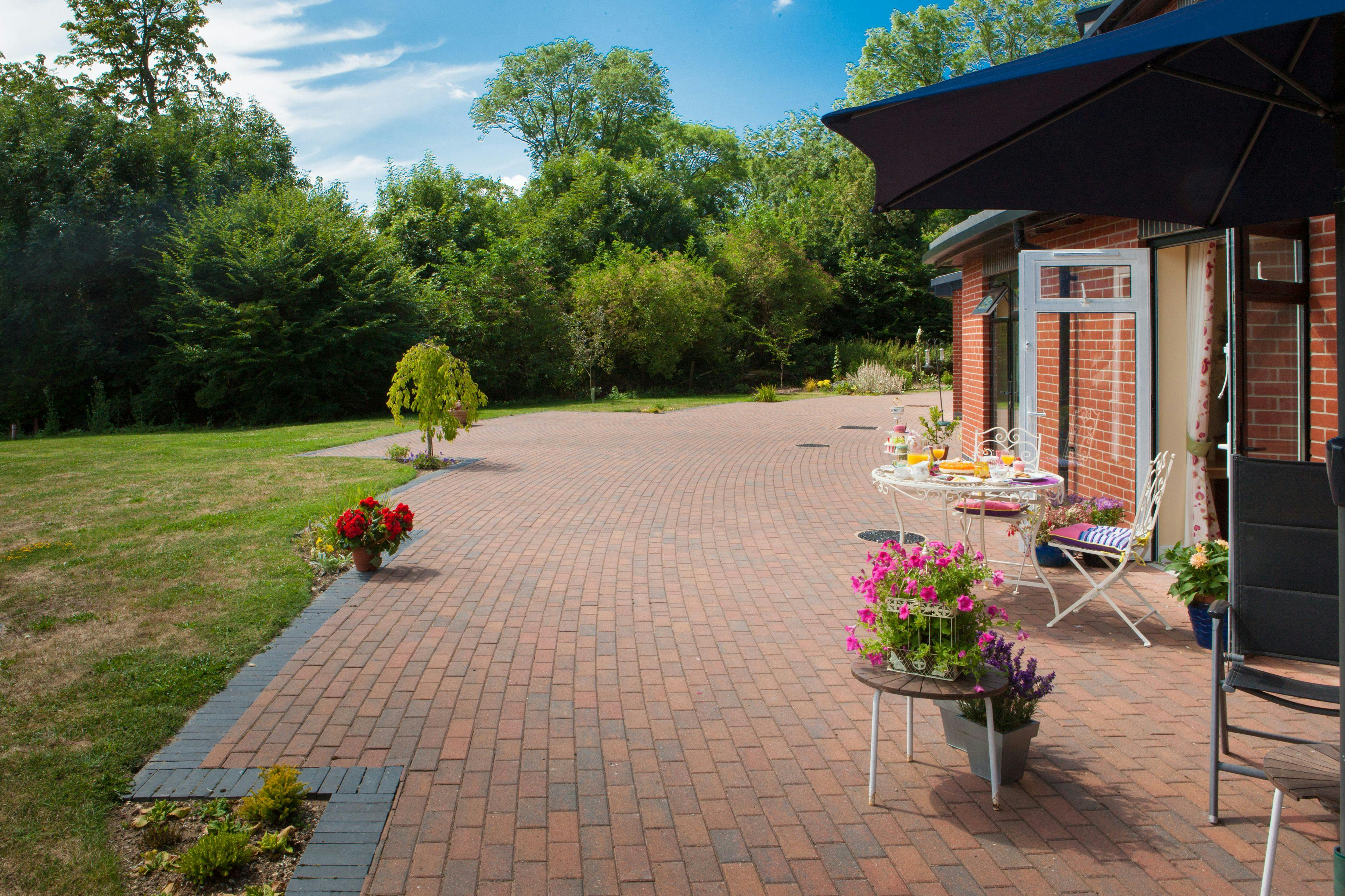 Terrace of Pax Hill Care Home in Bentley, Surrey