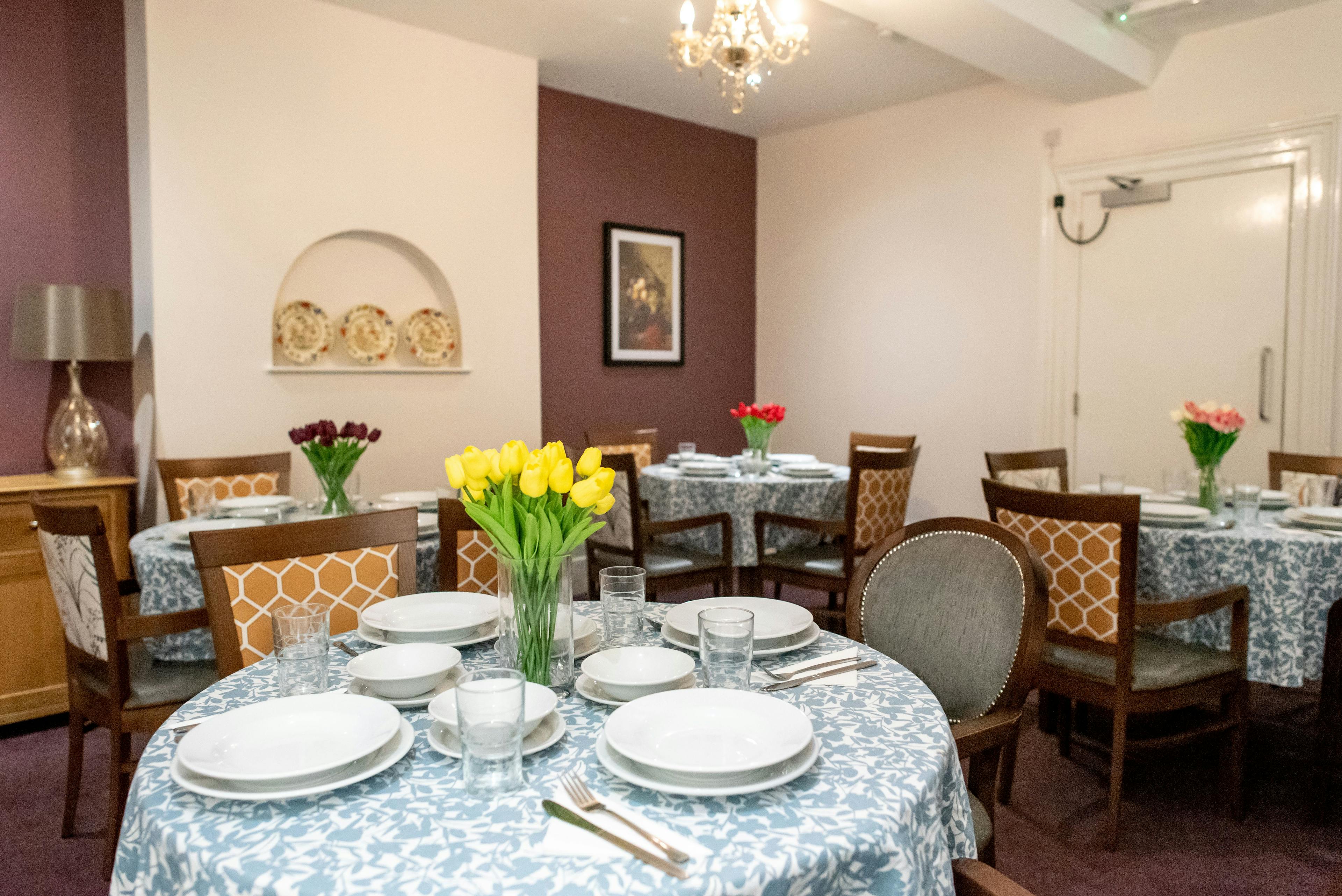 Dining room at Cedars House Care Home in Halstead, Braintree