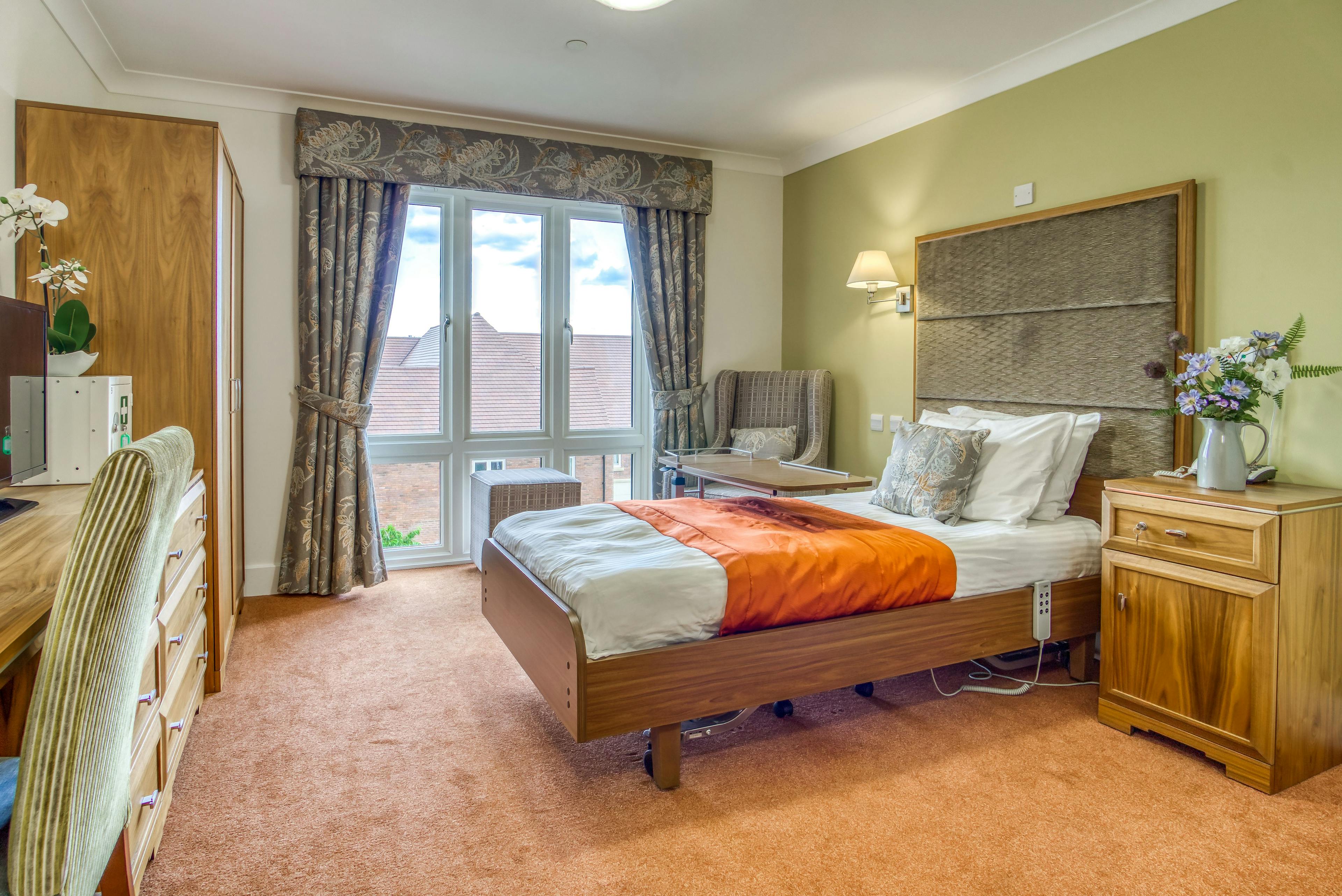 Bedroom of Aston-on-Trent care home in Aston-on-Trent, Derbyshire