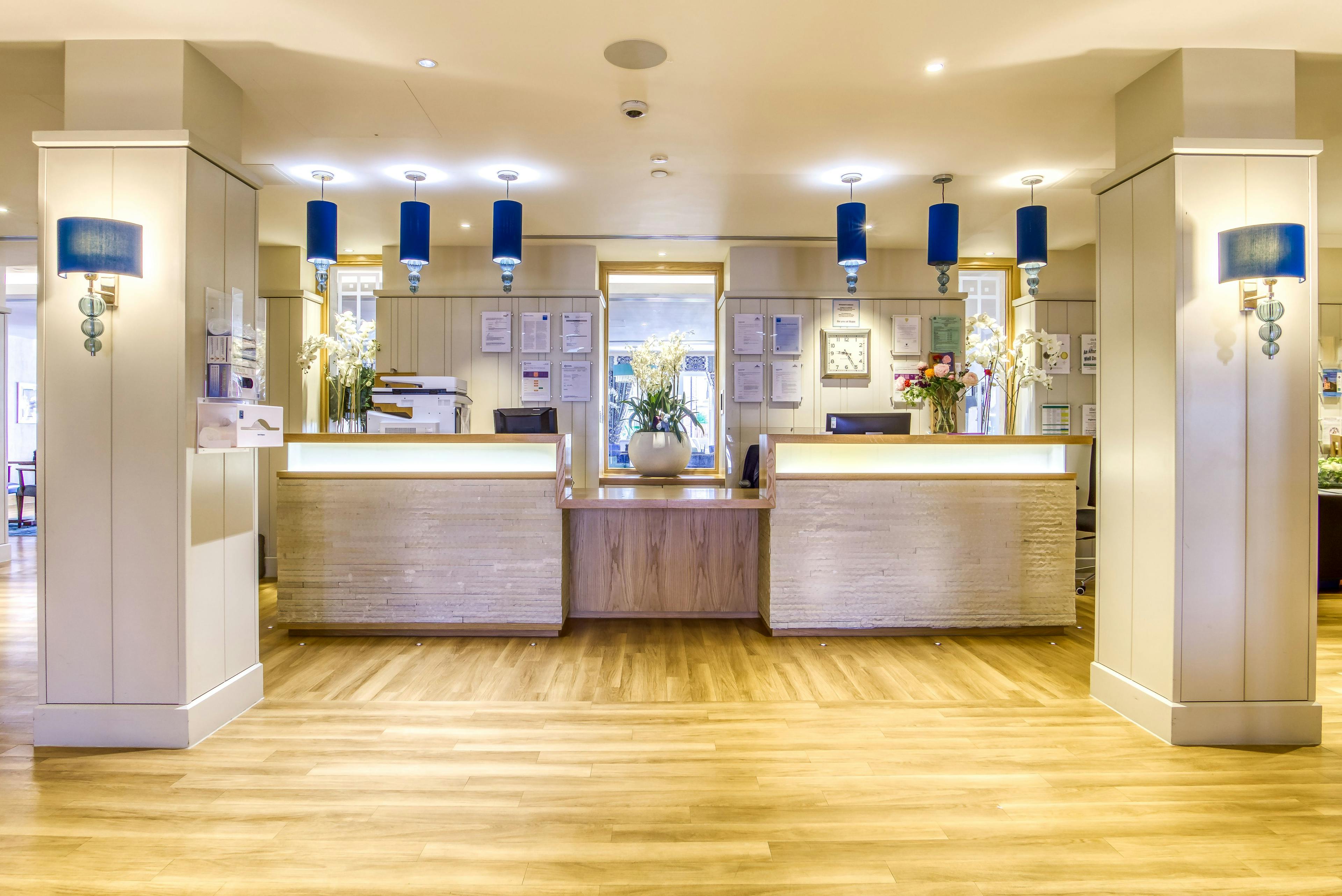 Reception of Aston-on-Trent care home in Aston-on-Trent, Derbyshire