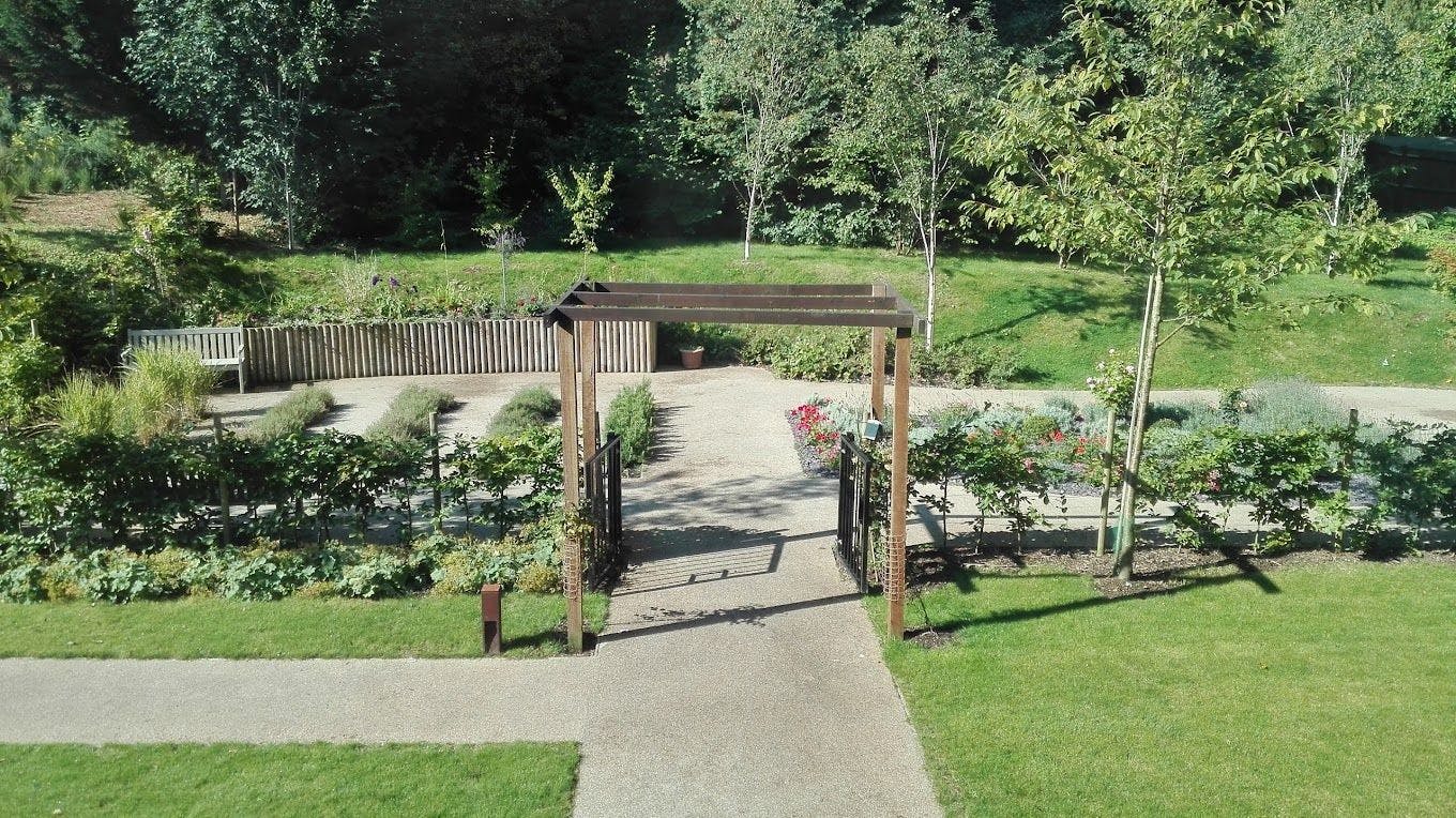 Garden at Roseberry Manor Care Home in Epsom, Surrey