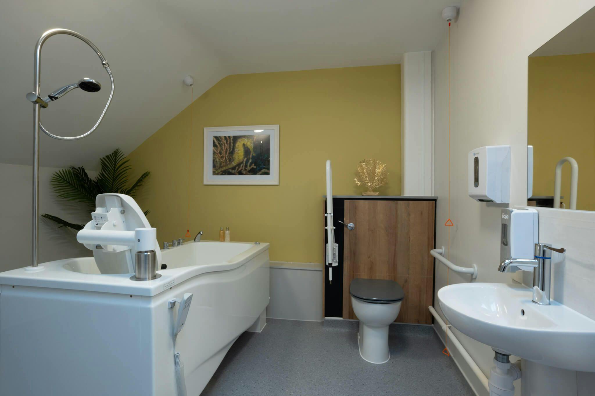 Bathroom at Rowan Park Care Home in Radstock, Somerset