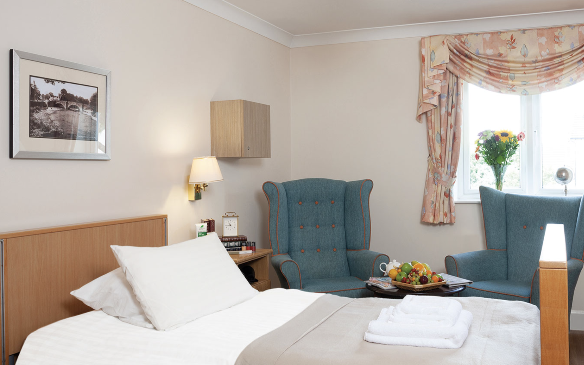 Bedroom of Heron Hill care home in Kendal, Cumbria