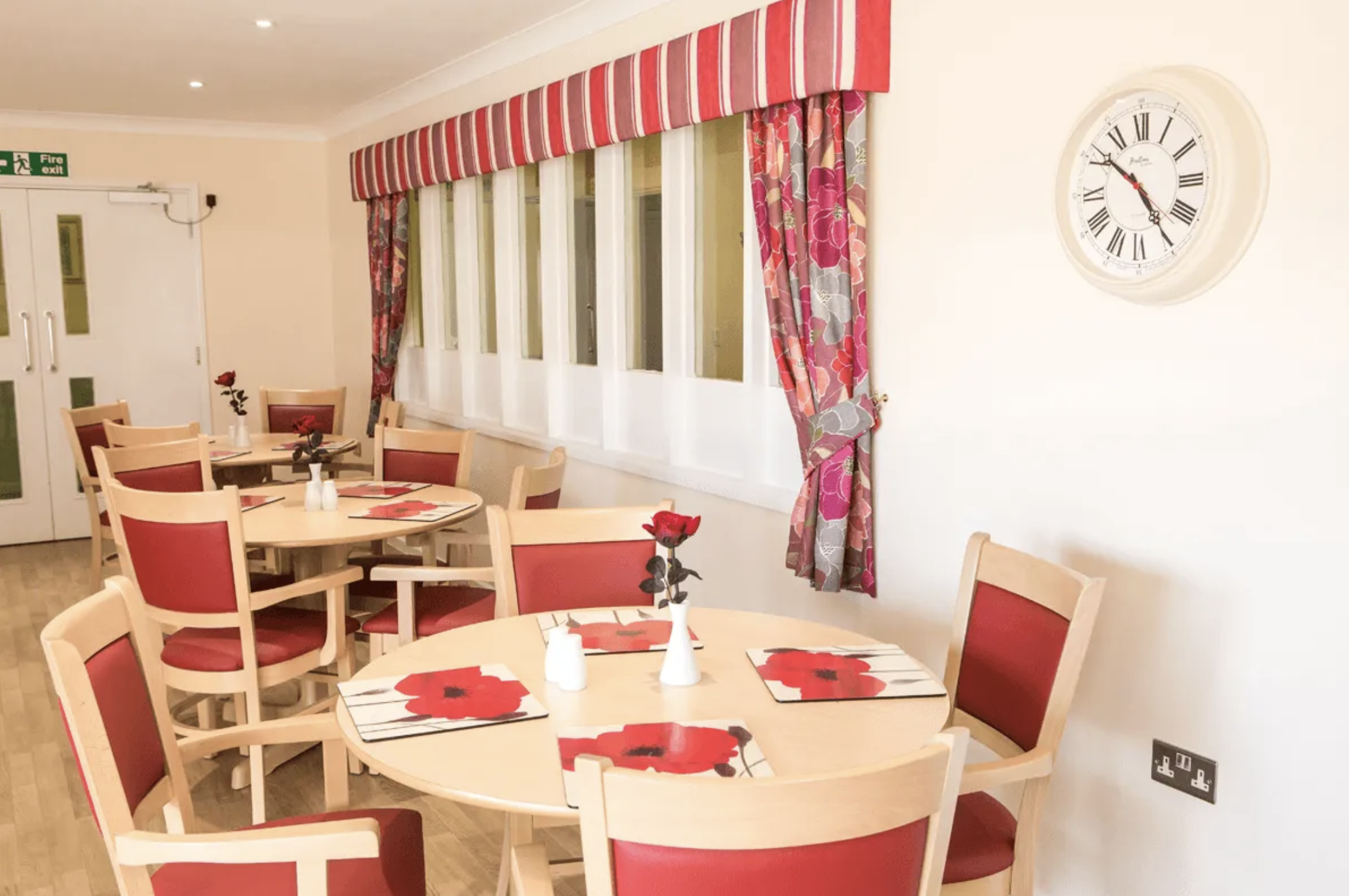 Dining room of Lincoln House care home in Dereham, Norfolk