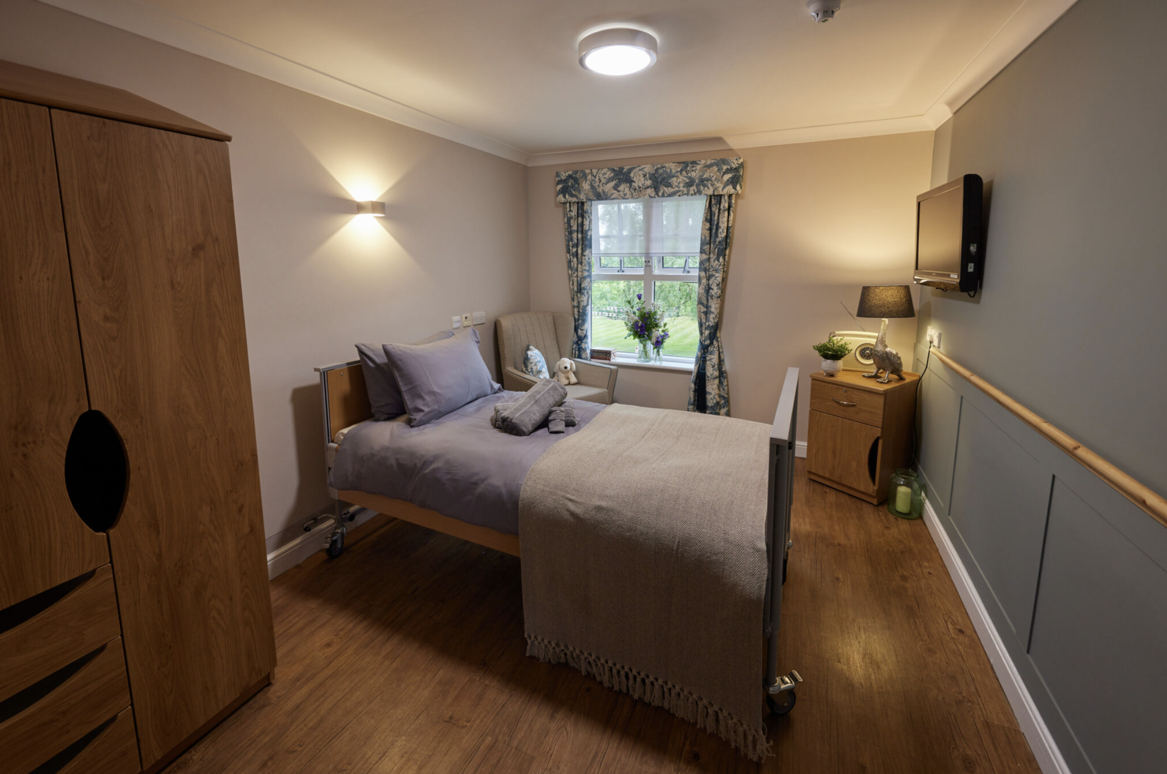 Bedroom of The Close care home in Burcot, Abingdon