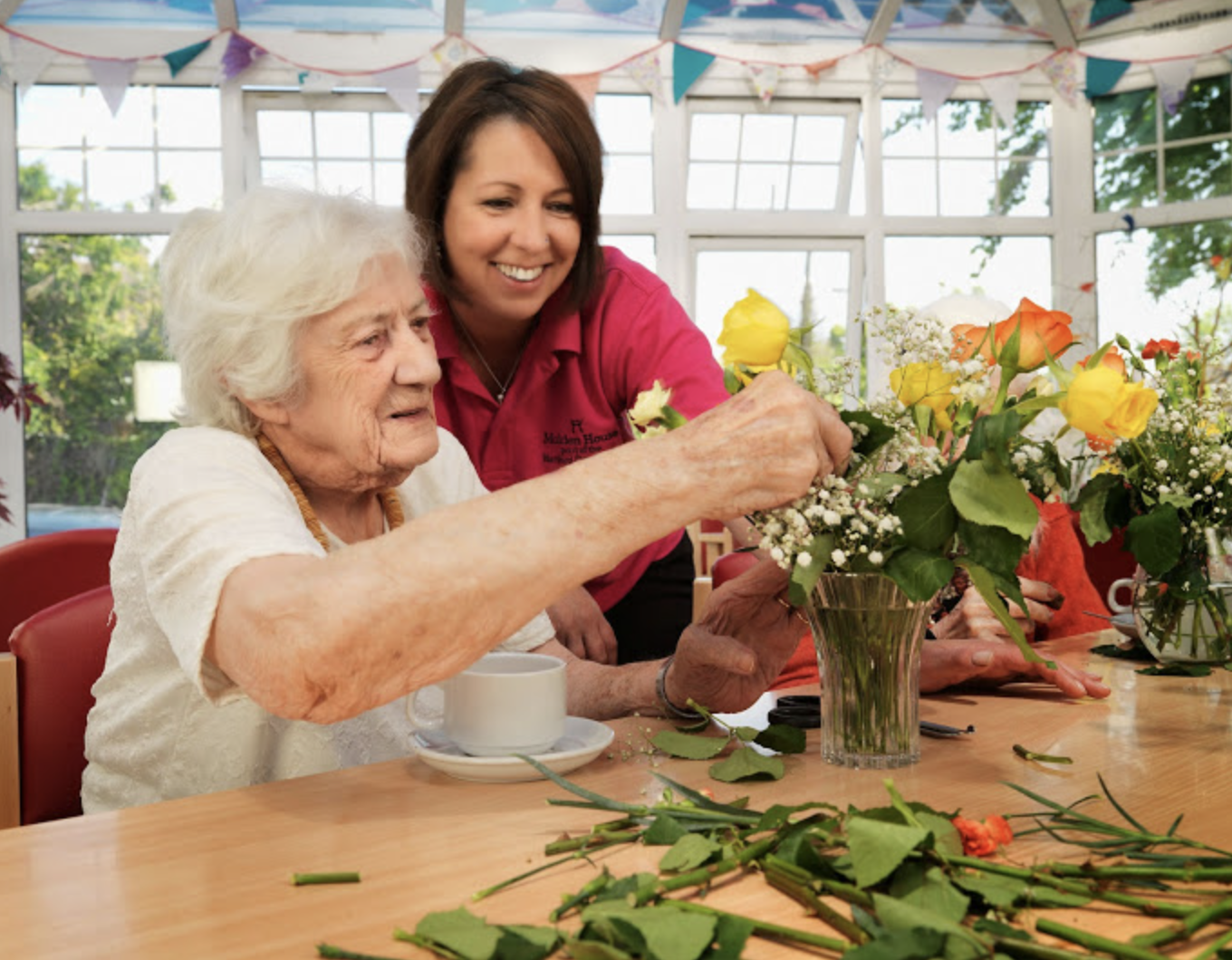 Gardening and Flowering Arranging at Malden House care home in Sidmouth, DevonMalden House care home in Sidmouth, Devon