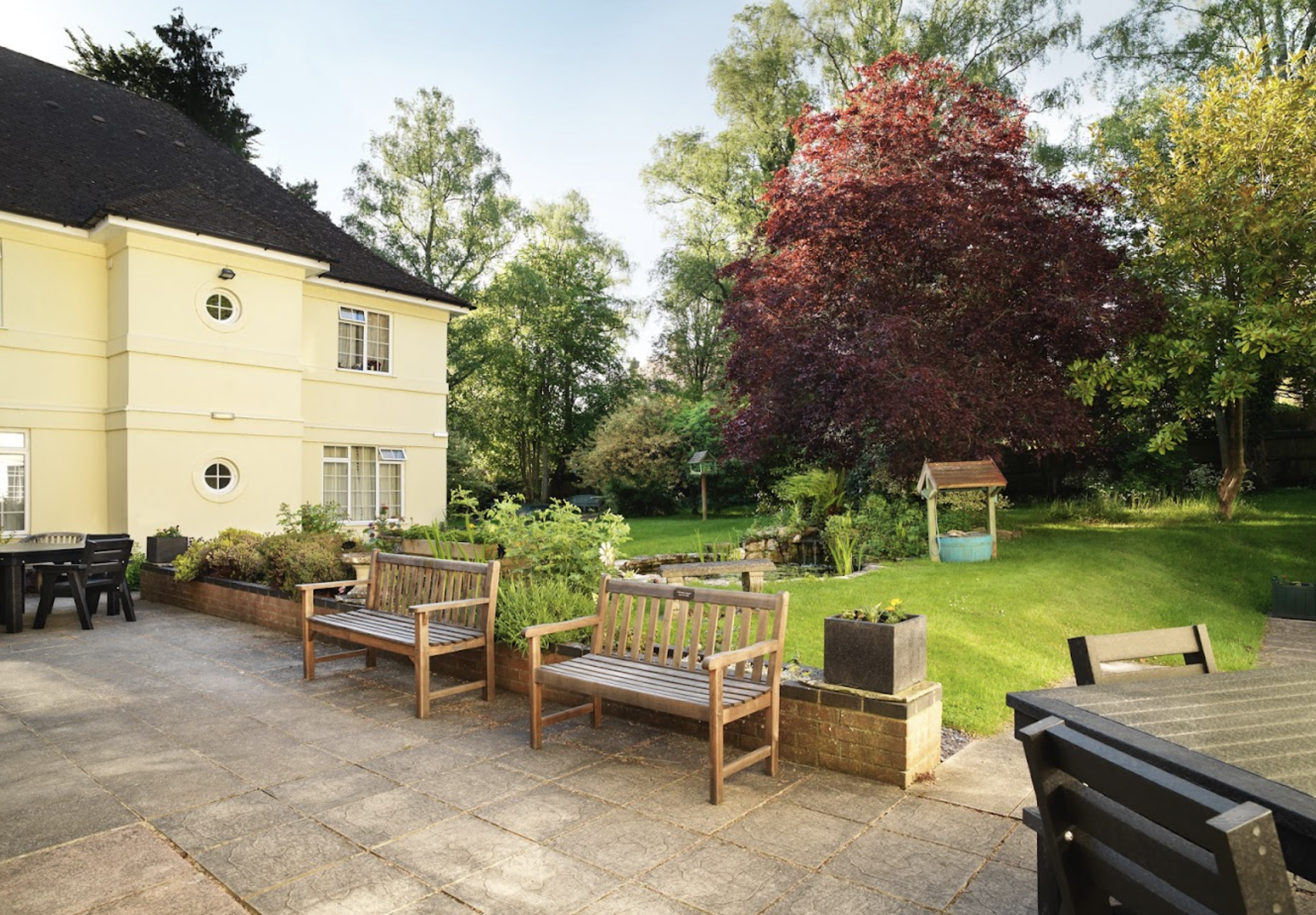 Garden of Tegfield House Care Home in Winchester, Hampshire