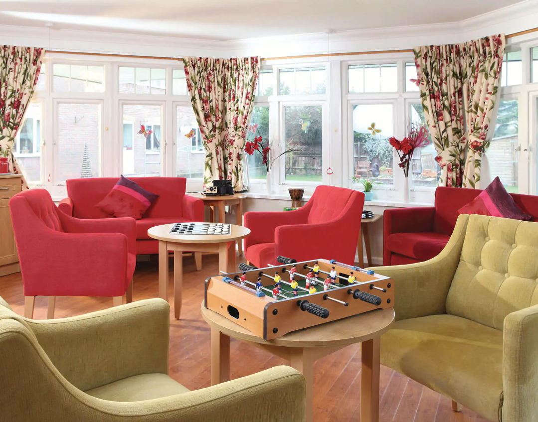 Lounge of Cherry Tree care home in Caldicot, Monmouthshire