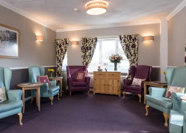 Lounge of Cherry Tree care home in Caldicot, Monmouthshire