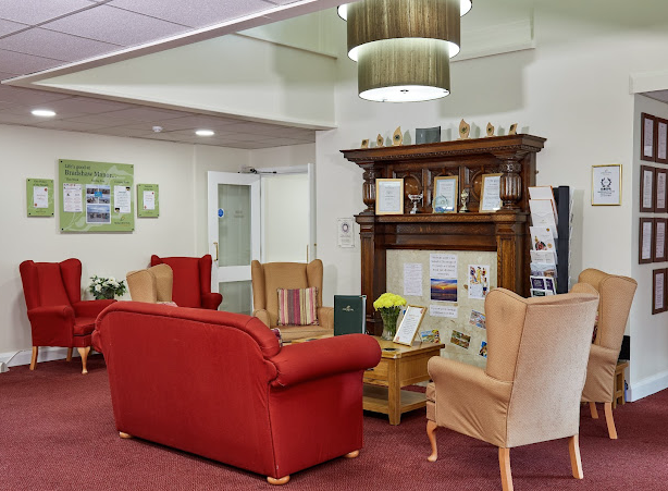 Lounge of Bradshaw Manor care home in Rhyl, North Wales