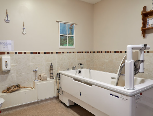 Bathroom of Bradshaw Manor care home in Rhyl, North Wales