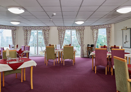 Dining room of Bradshaw Manor care home in Rhyl, North Wales