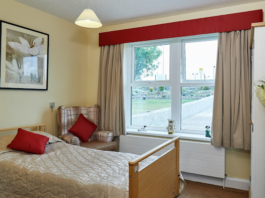 Bedroom of Bradshaw Manor care home in Rhyl, North Wales