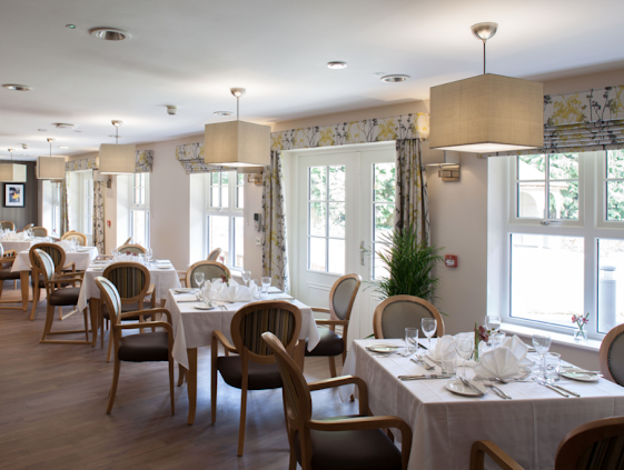 Dining area of Heol Don care home in Cardiff, Wales