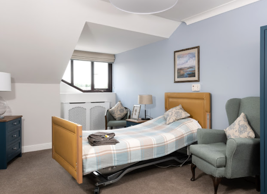 Bedroom of Regency House care home in Cardiff, Wales