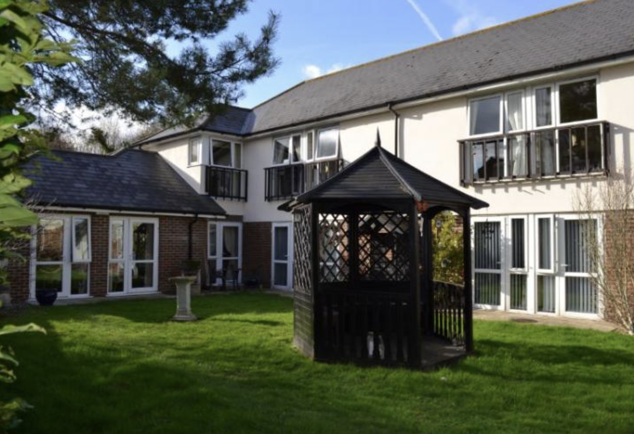 Garden of Pine Lodge care home in Sittingbourne, Kent