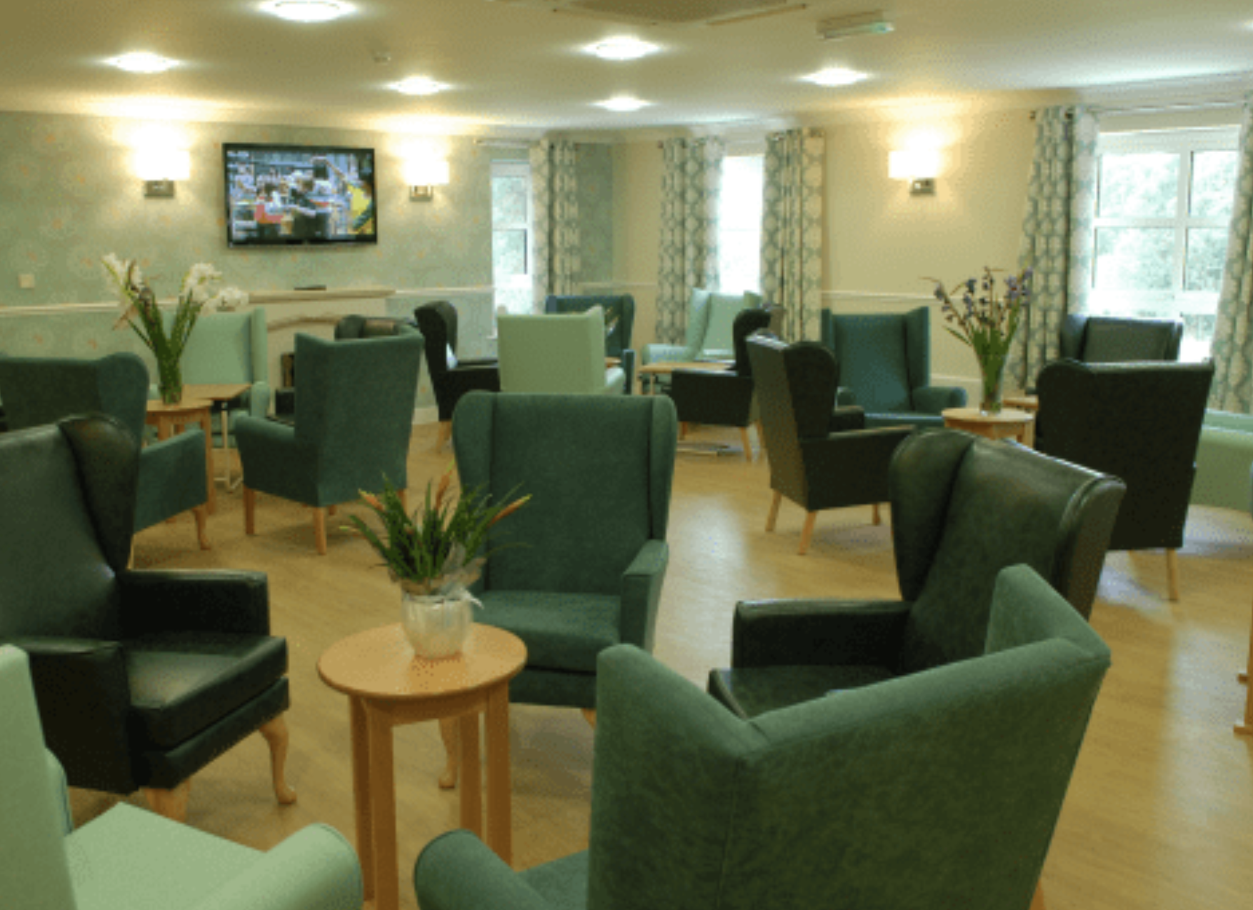 Lounge of Halden Heights care community in Ashford, Kent
