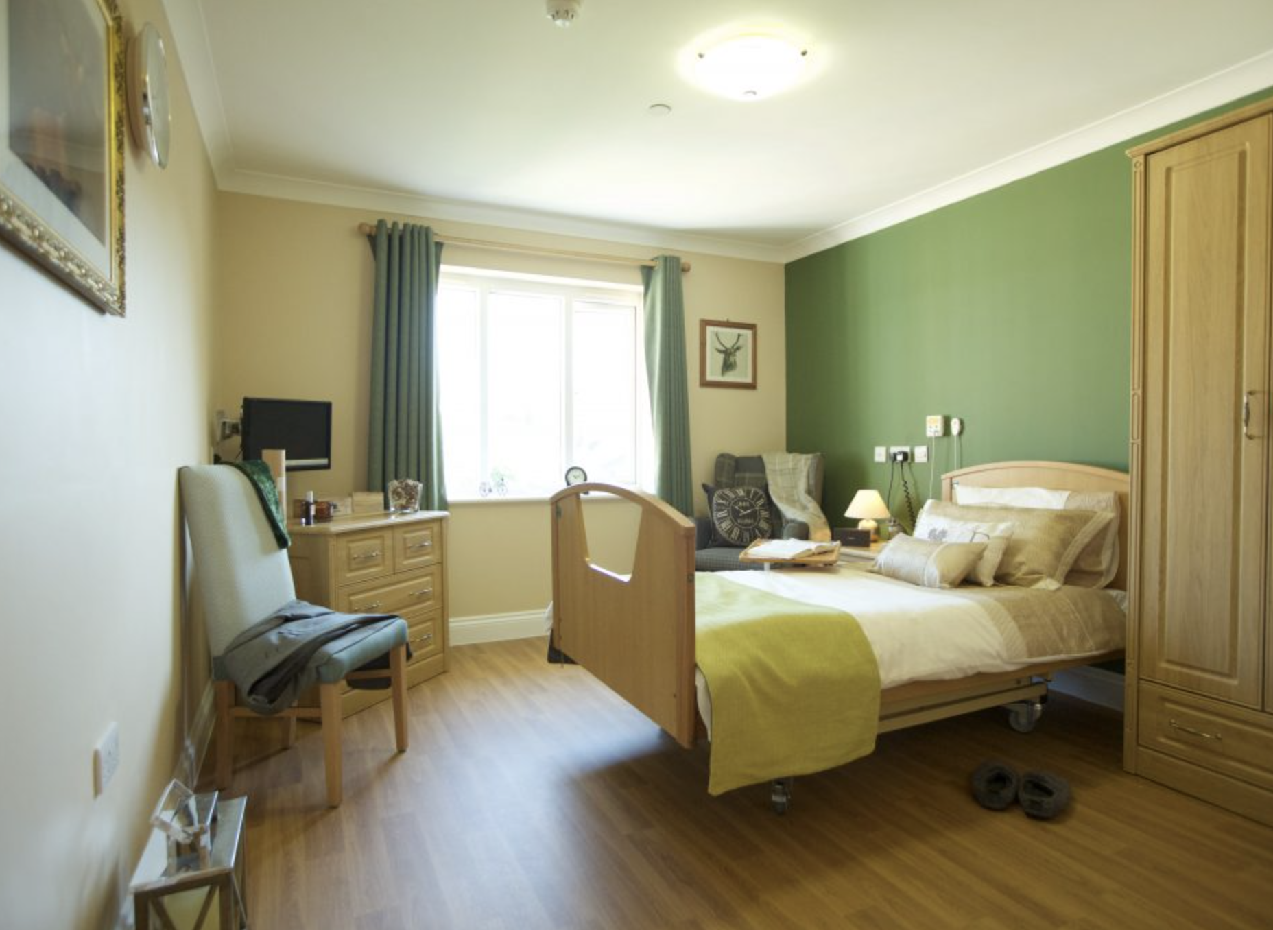 Bedroom of Carlton Court care home in Barnet, London
