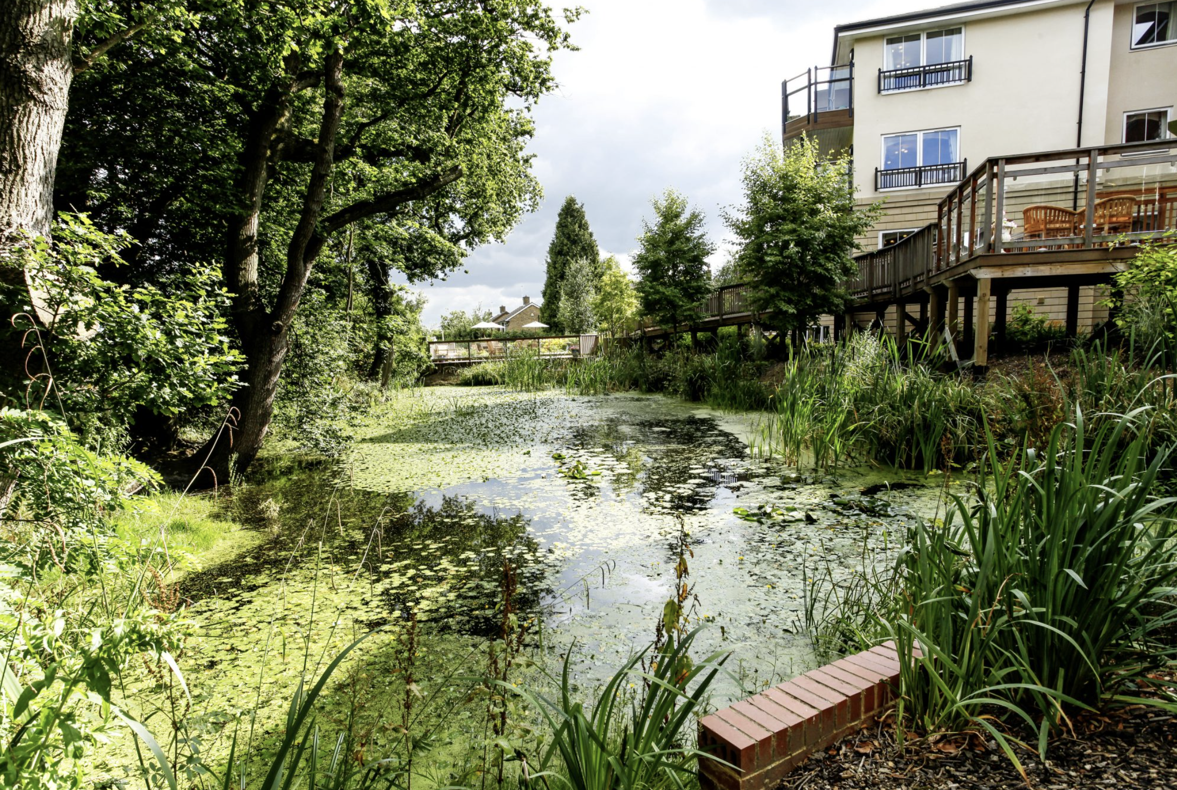 Garden of Cooperscroft care home in Potters Bar, Hertfordshire