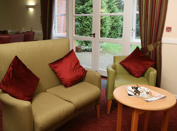 Lounge of Ardenlea Court care home in Solihull, West Midlands