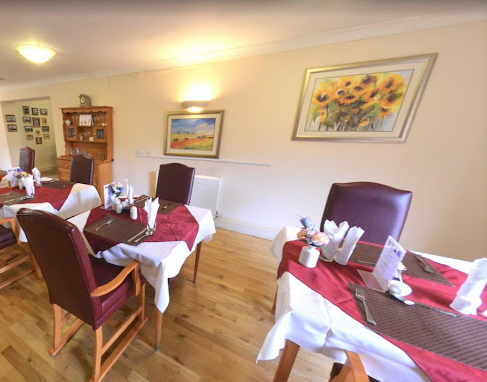 Dining area of Meadbank care home in London, Greater London