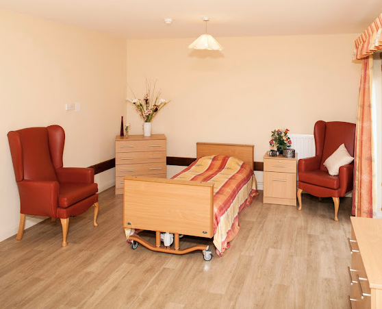 Bedroom of Manor Court care home in Southall, London