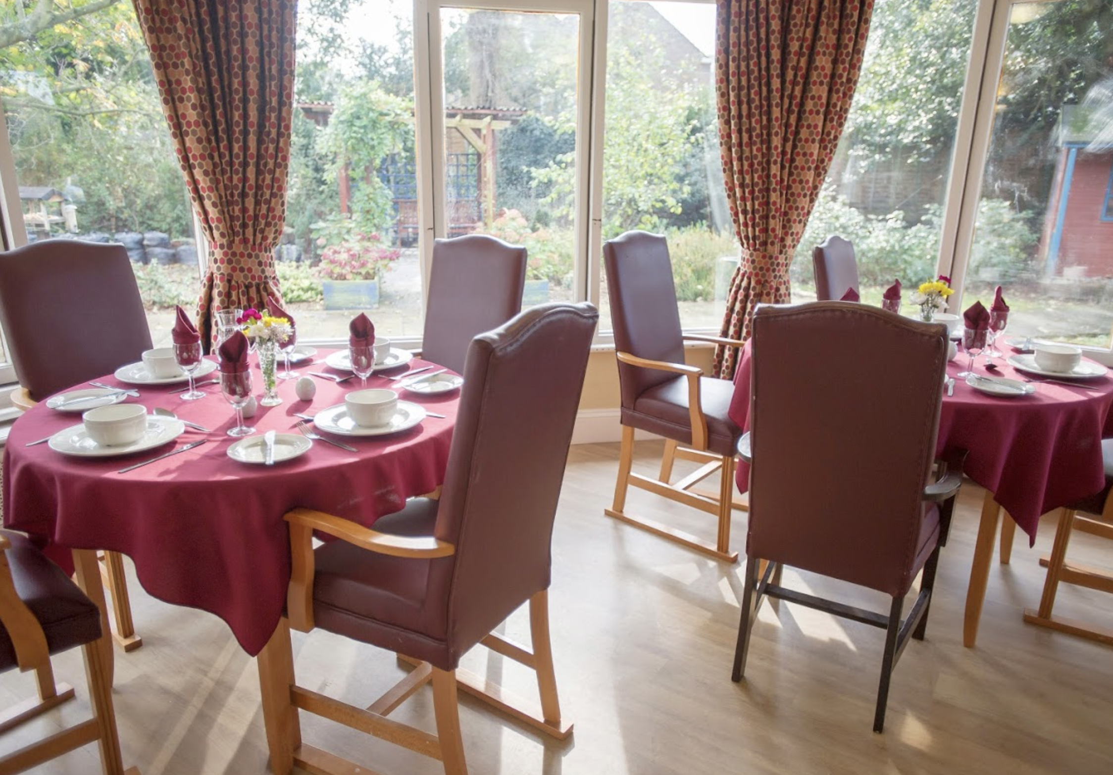 Dining room of Wilmington Manor care home in Dartford, Kent