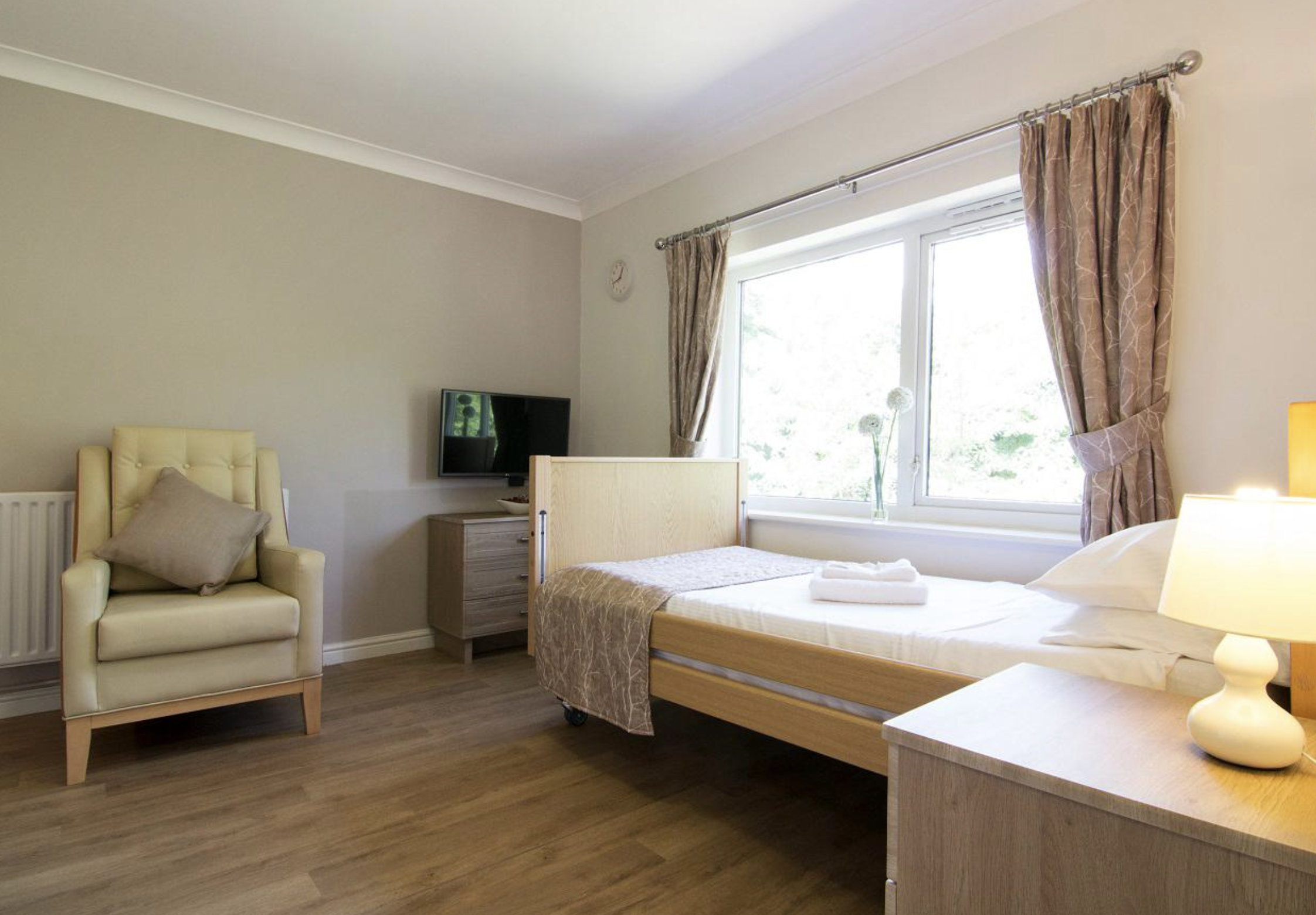 Bedroom of Abbotsleigh Mews care home in Sidcup, Greater London