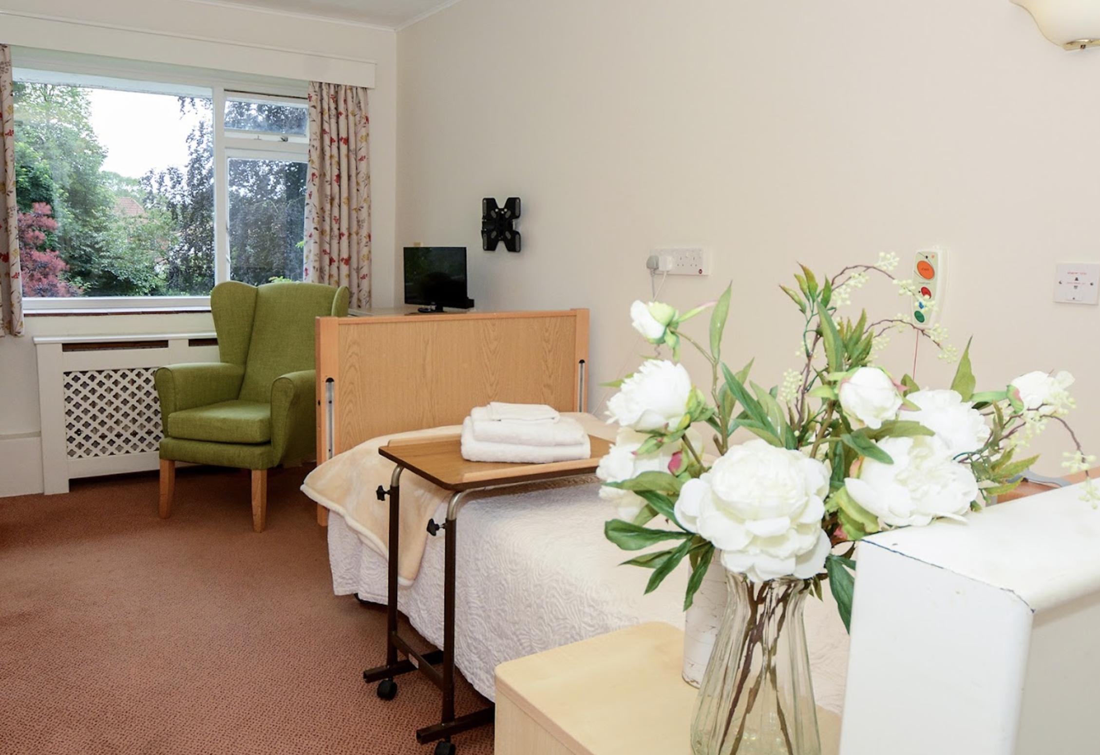 Bedroom of Dorset House care home in Poole, Hampshire
