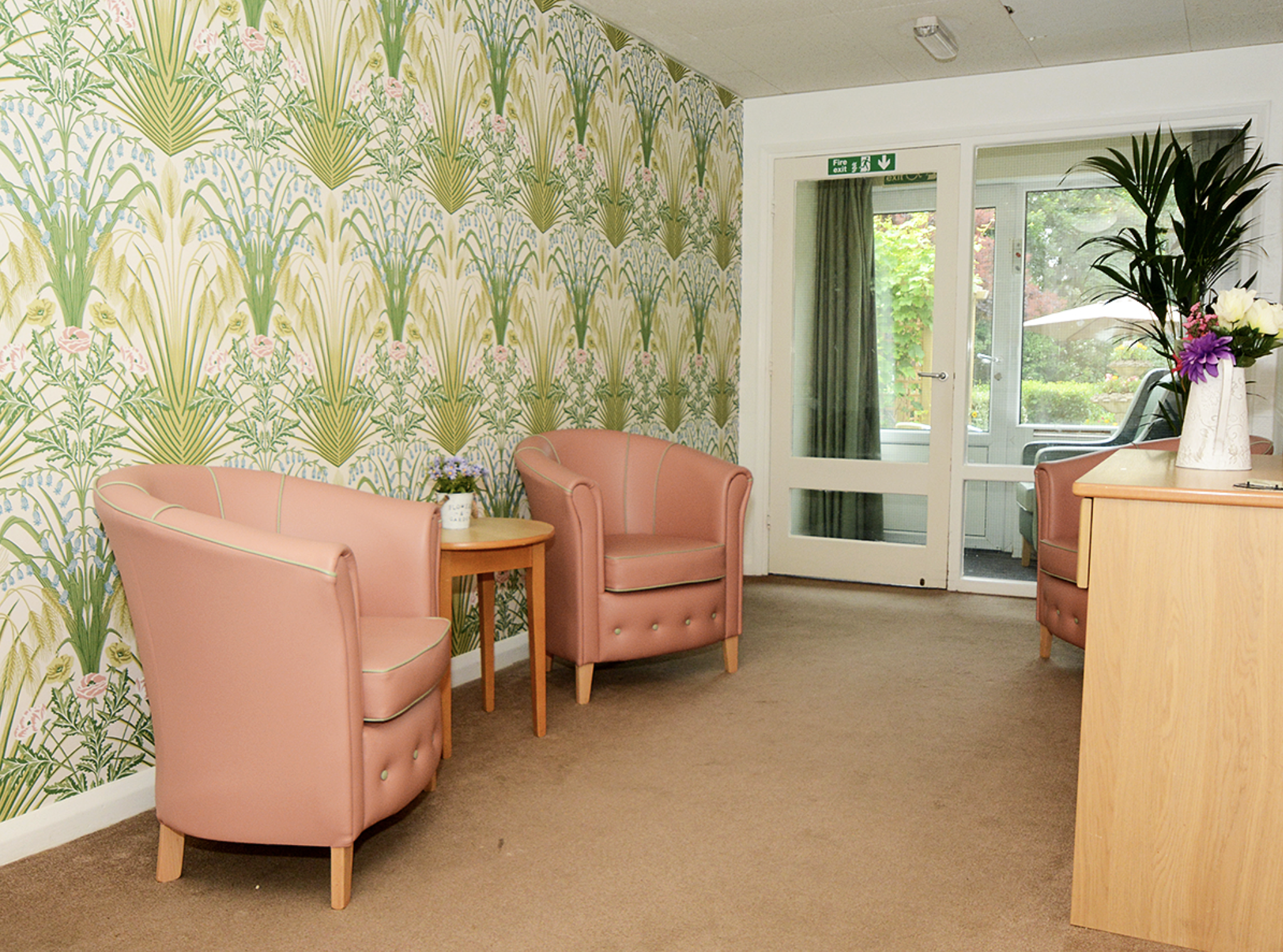 Lounge of Dorset House care home in Poole, Hampshire
