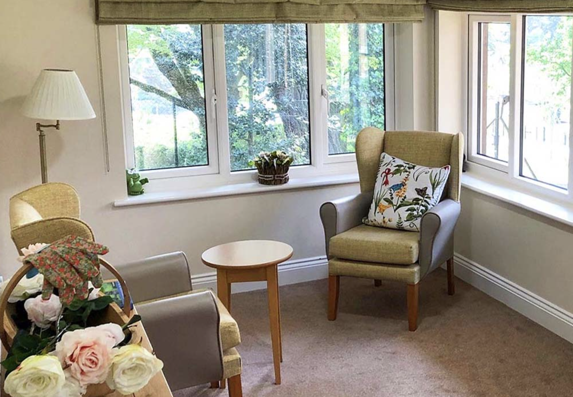 Lounge of Alexandra House care home in Poole, Hampshire