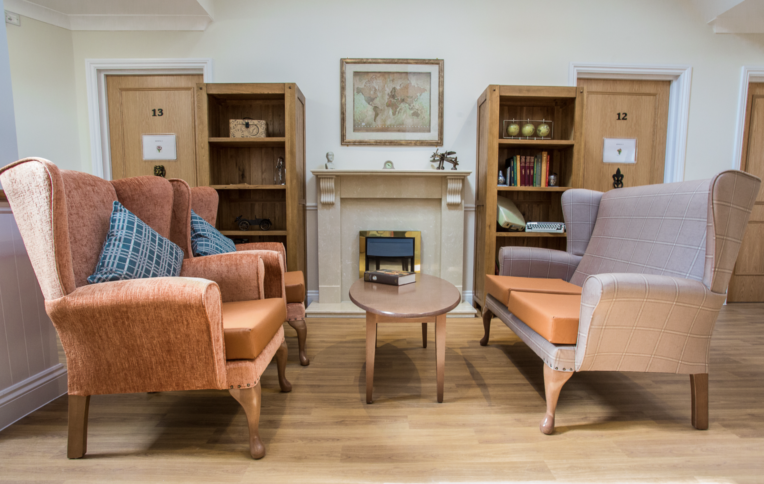 Lounge of Byron House care home in Aylesbury, Buckinghamshire