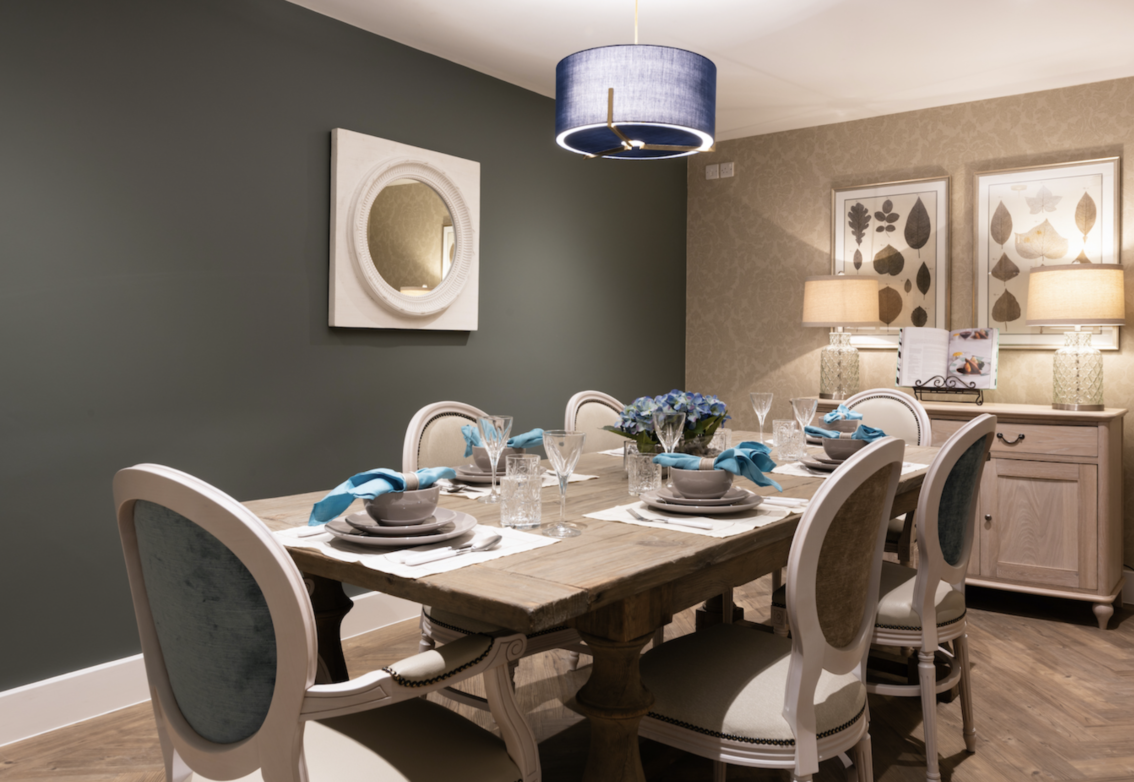 Private dining room of Riverdale care home in Braintree, Essex