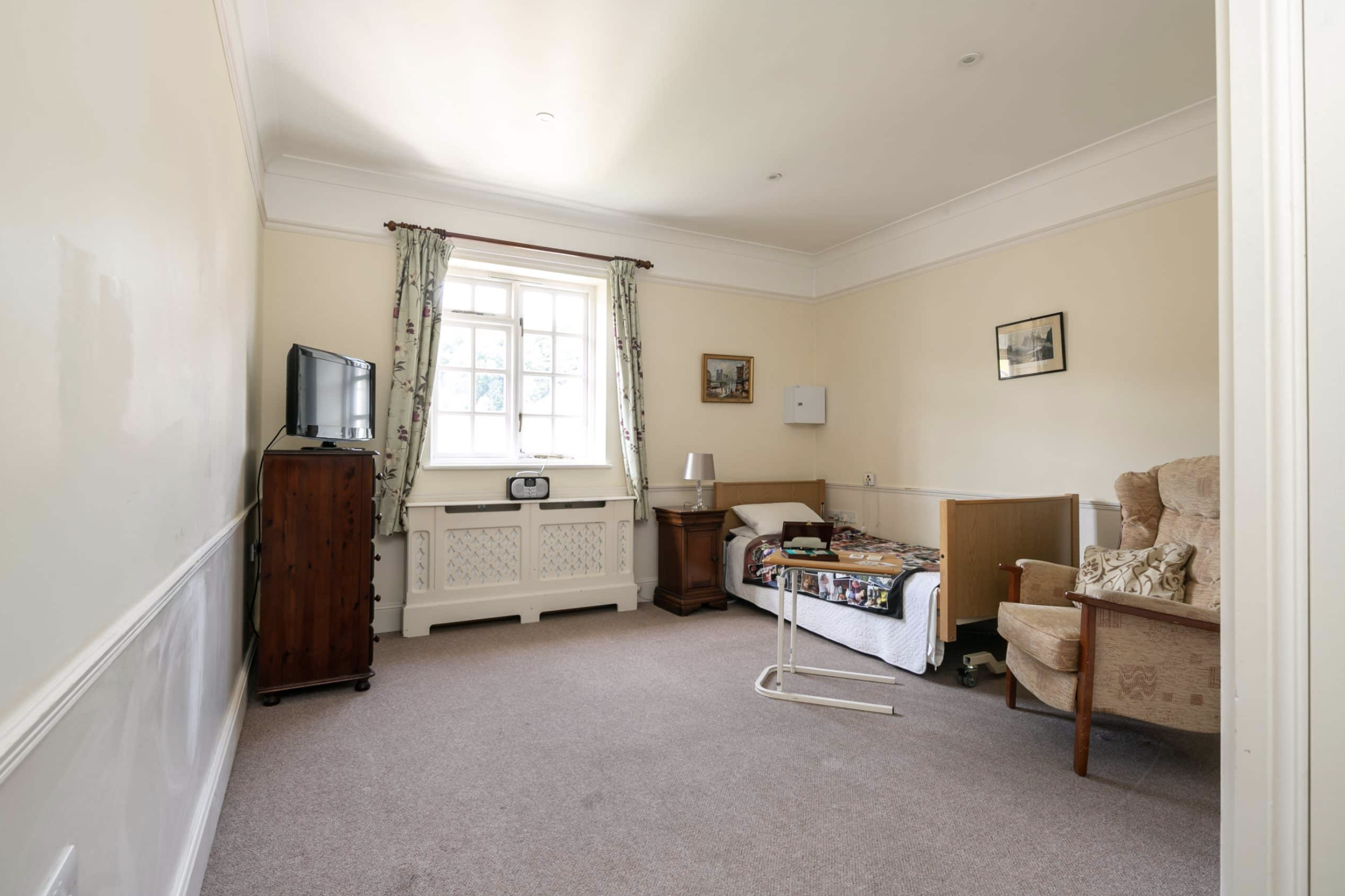 Bedroom of Birtley House care home in Guildford, Surrey