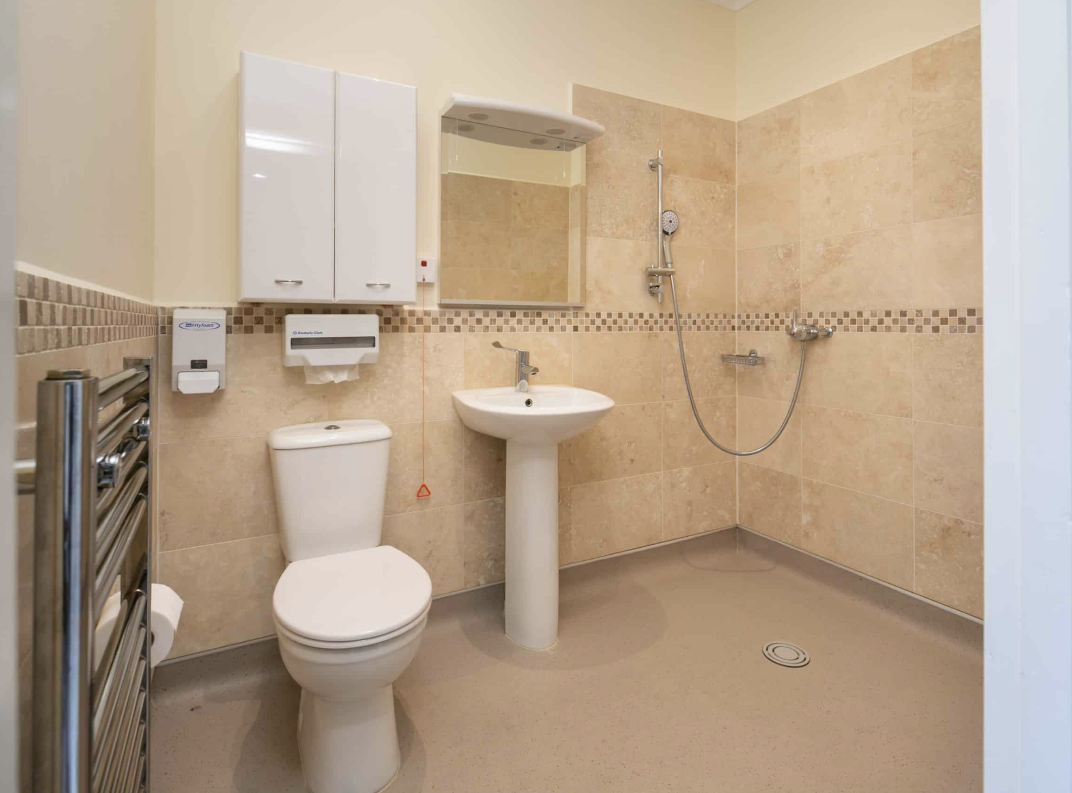 Bathroom of Birtley House care home in Guildford, Surrey