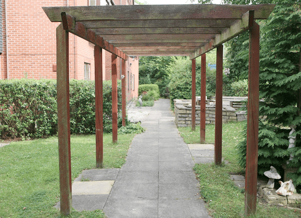 Garden of Amberley Court in Edgbaston, Birmingham