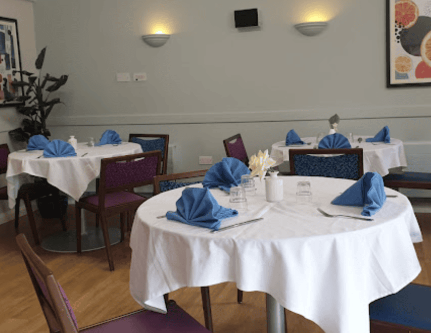 Dining room of Amberley Court in Edgbaston, Birmingham