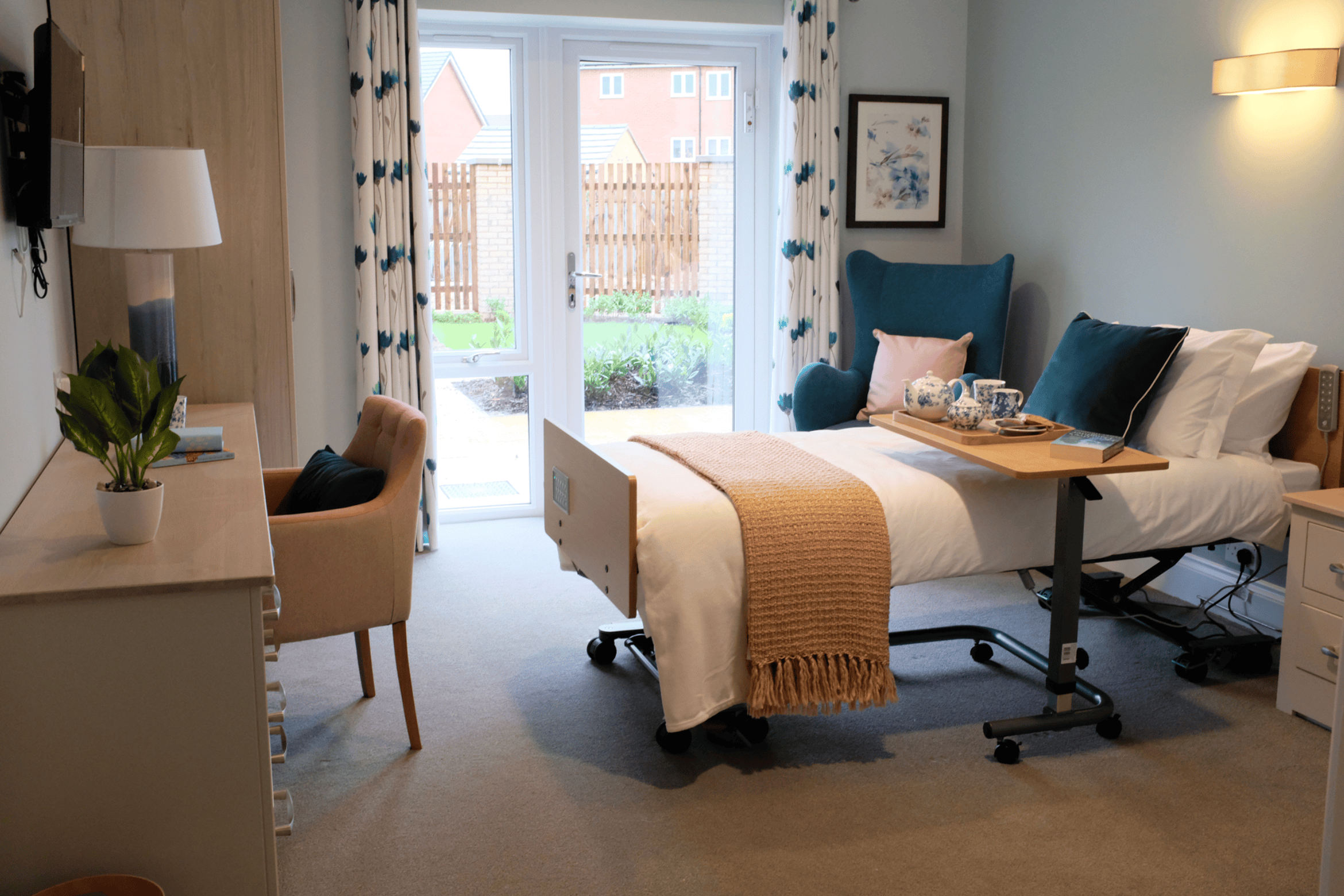 Bedroom of Elm View care home in Bishop's Storford, Hertfordshire