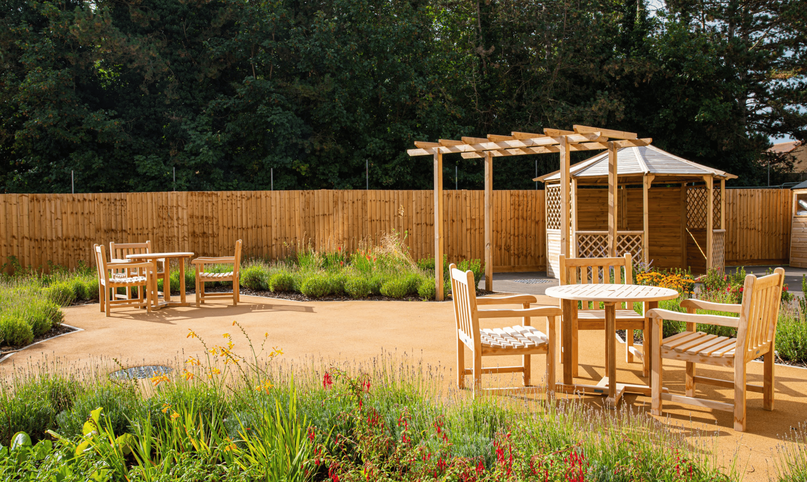 Garden of Elm View care home in Bishop's Storford, Hertfordshire