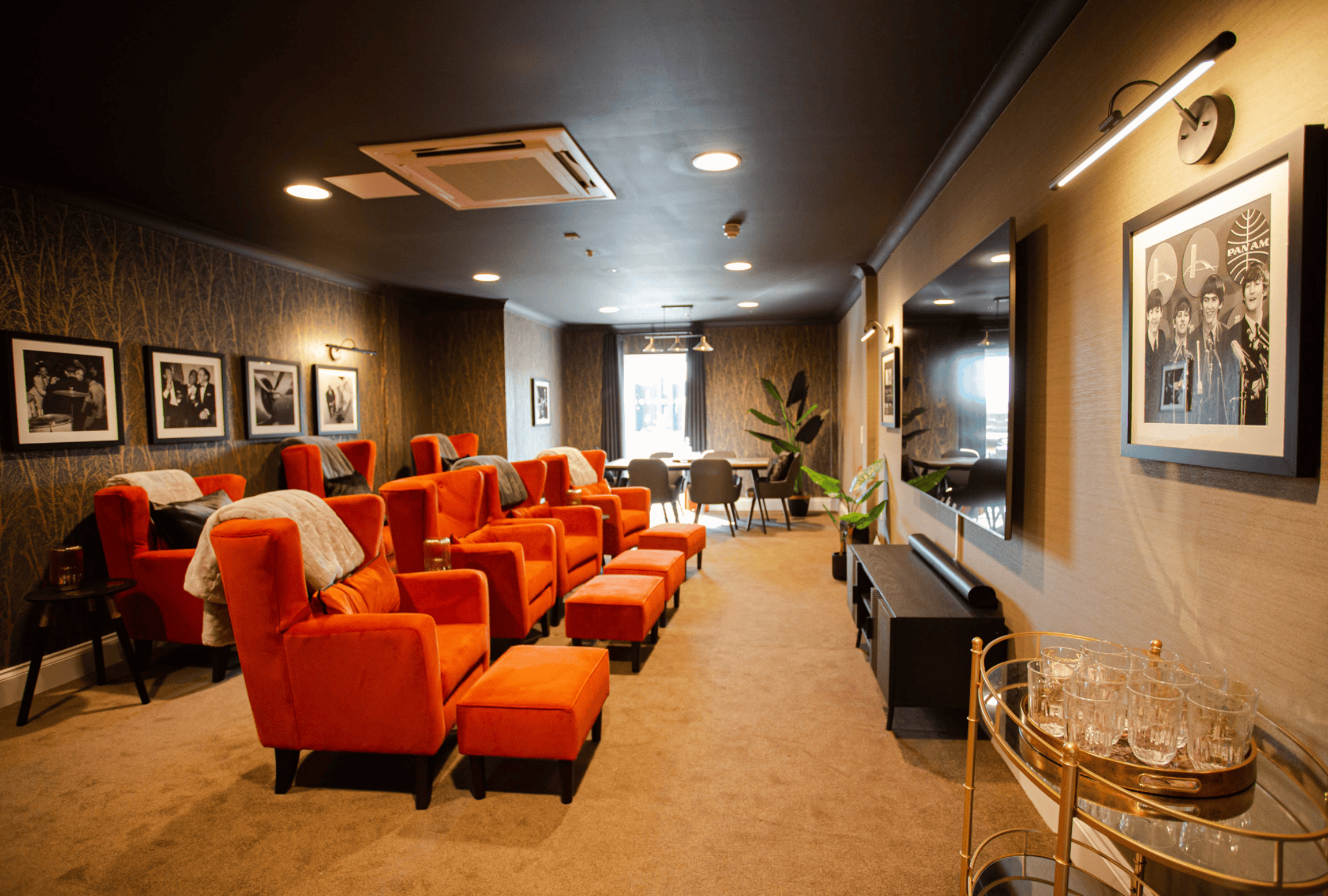 Cinema of Elm View care home in Bishop's Storford, Hertfordshire