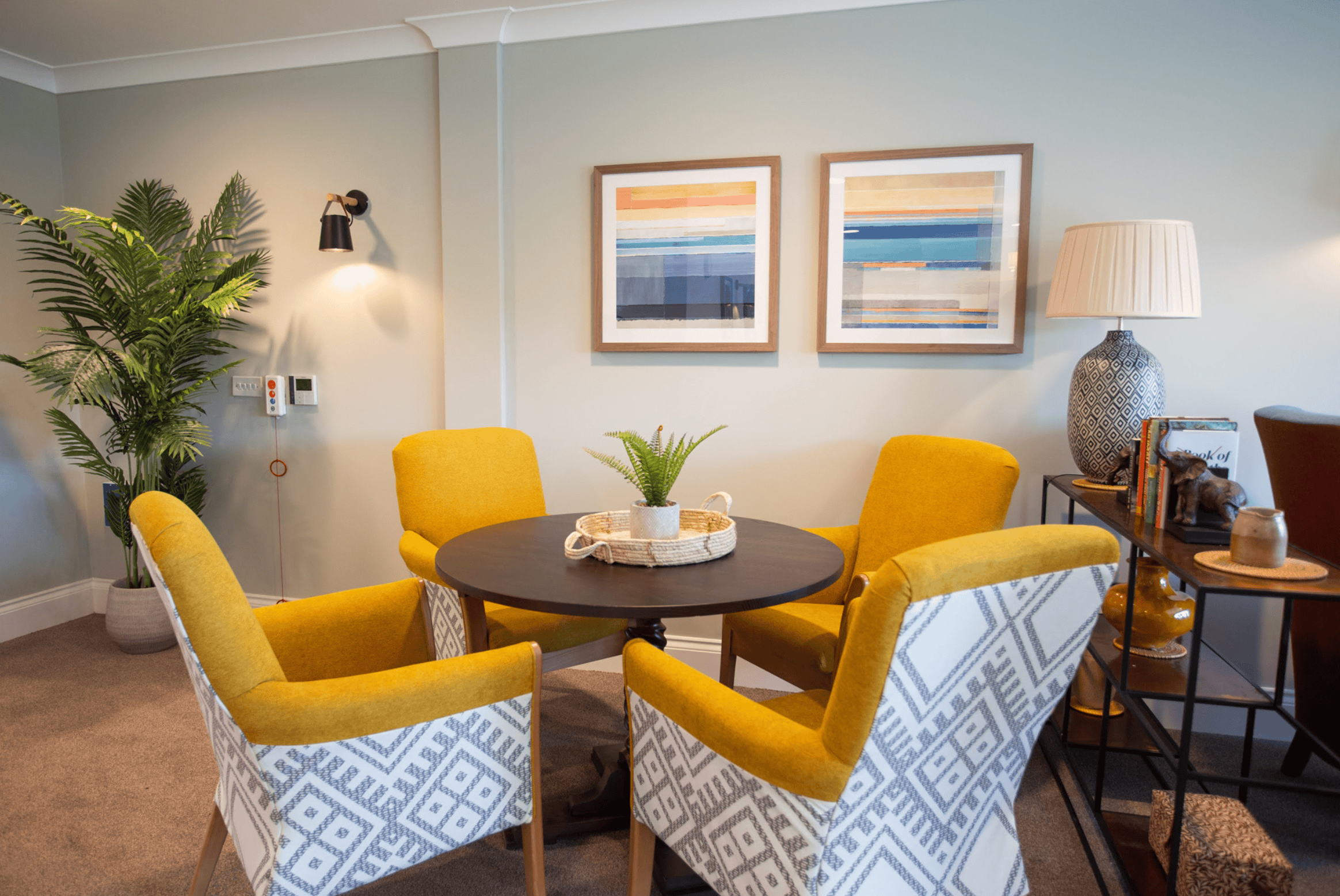 Lounge of Elm View care home in Bishop's Storford, Hertfordshire