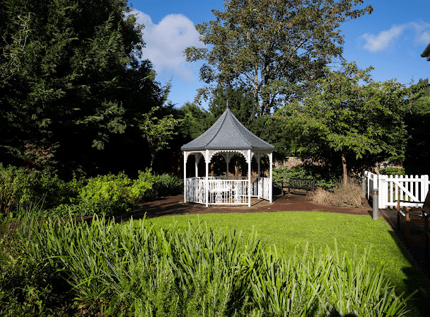 Garden of Haven care home in Pinner, London