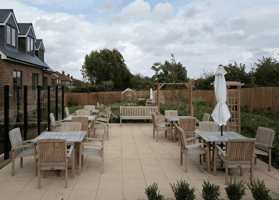 Garden of Lark View Care Home in Canterbury, Kent