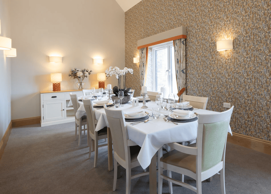 Dining area of Lark View Care Home in Canterbury, Kent